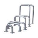 Arceau de protection droit galvanisé ø76mm à platine