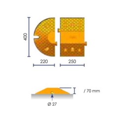 Ralentisseur Routier Trapézoïdal Modulable VISO – Résistance 40 Tonnes