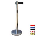 Poteau à Sangle Économique VISO Chromé – Sangle Rétractable 2 m