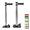 Poteau de Guidage VISO Chromé sur Roulettes – Base 10 kg Emboîtable
