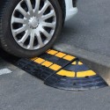 Rampe de trottoir caoutchouc avec chêneaux | 4 hauteurs